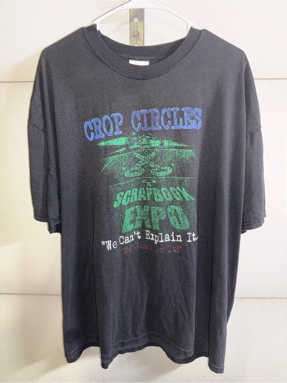 Hanes Black 'Crop Circles Scrapbook Expo' Graphic Tee